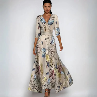 Aashild™ | Elegant blomstrete maxikjole