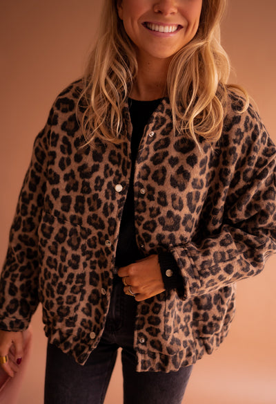 Cleo™ | Leopard Bomberjakke