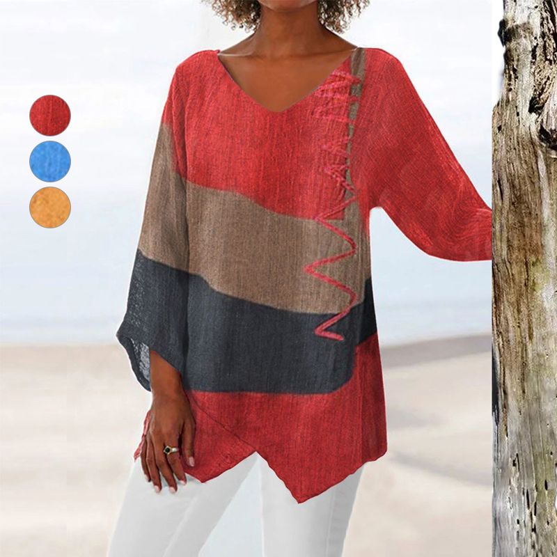 Else™ | Kunstnerisk Bluse med Elegant V-hals