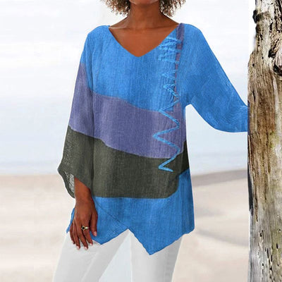 Else™ | Kunstnerisk Bluse med Elegant V-hals