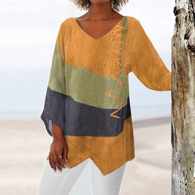 Else™ | Kunstnerisk Bluse med Elegant V-hals